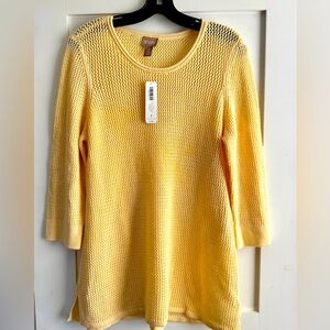 Chico's Yellow Knit Sweater